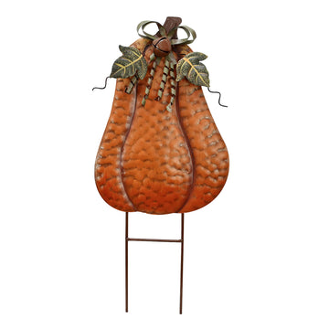 Metal Pumpkin Garden Stakes Fall Decor Autumn Decorative Yard Signs