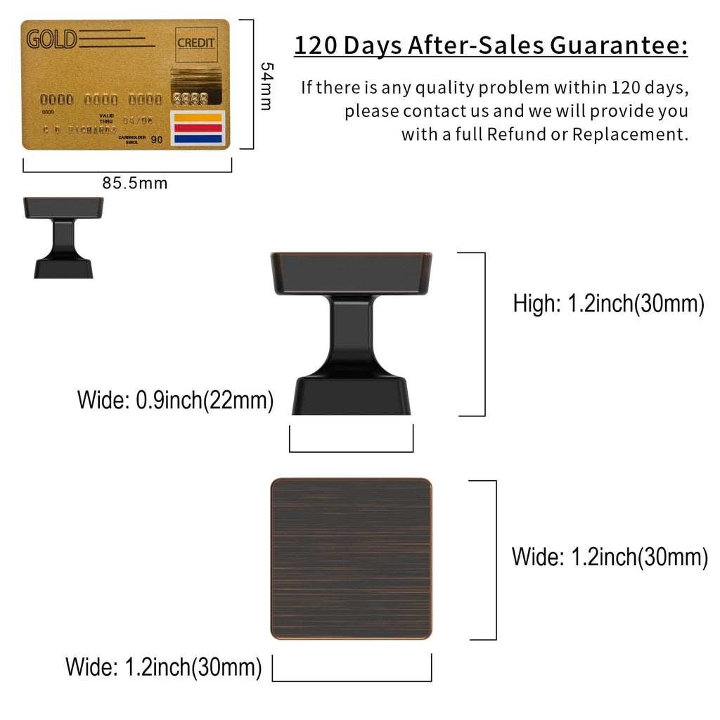 15 Pack Oil Rubbed Bronze Cabinet Knobs 1.2 Inch(30mm) Single Hole Cabinet Handles Dresser Knobs Drawer Knobs and