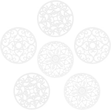 Tirvets for Hot Dishes, Silicone Trivet Hot Pads, Silicone Trivets for Hot Pots and Pans, Trivets for Quartz - Set of 6