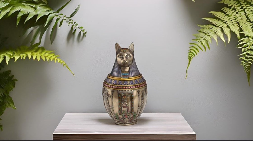 Rare Egyptian Bastet Cat Memorial Urn
