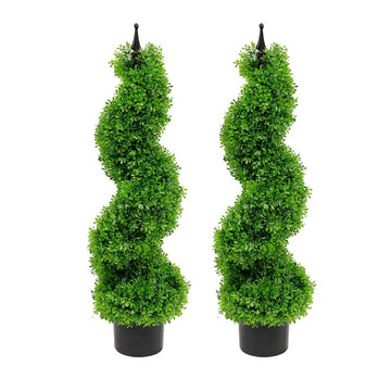 Armada Boxwood Topiary Trees Faux Spiral Artificial Feaux Plants Green Fakes Toparies Tree Indoor Outdoor Decor Plant