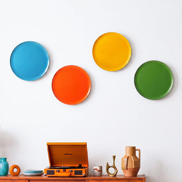 4 Pcs 12 Inch Mid Century Modern Metal Wall Art Hanging Decor