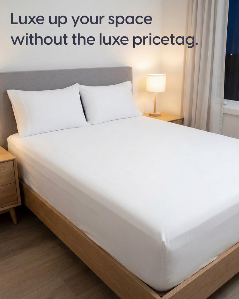 Queen Bed Sheets - 3 Piece - NO Flat Sheet Included - Queen Sheet Set - Soft, Comfy & Cooling - Easy Care - Wrinkle &