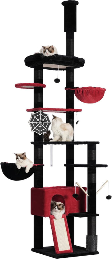 Cat Tree Tower, Adjustable Height, Floor to Ceiling