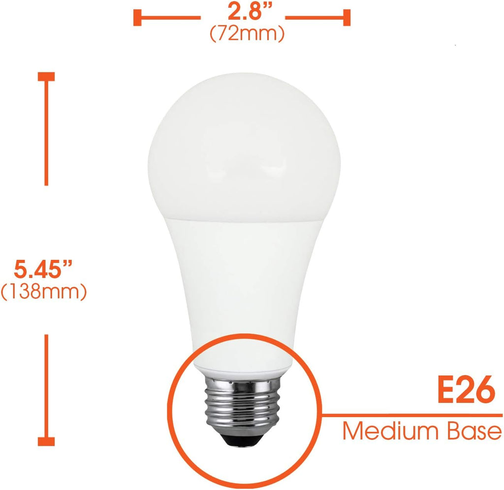 High Lumen A21 LED Bulb, 28 Watt Bulb, (150W Equivalent), 2605 Lumens, 5000K Daylight, Dimmable LED, E26 Medium Base