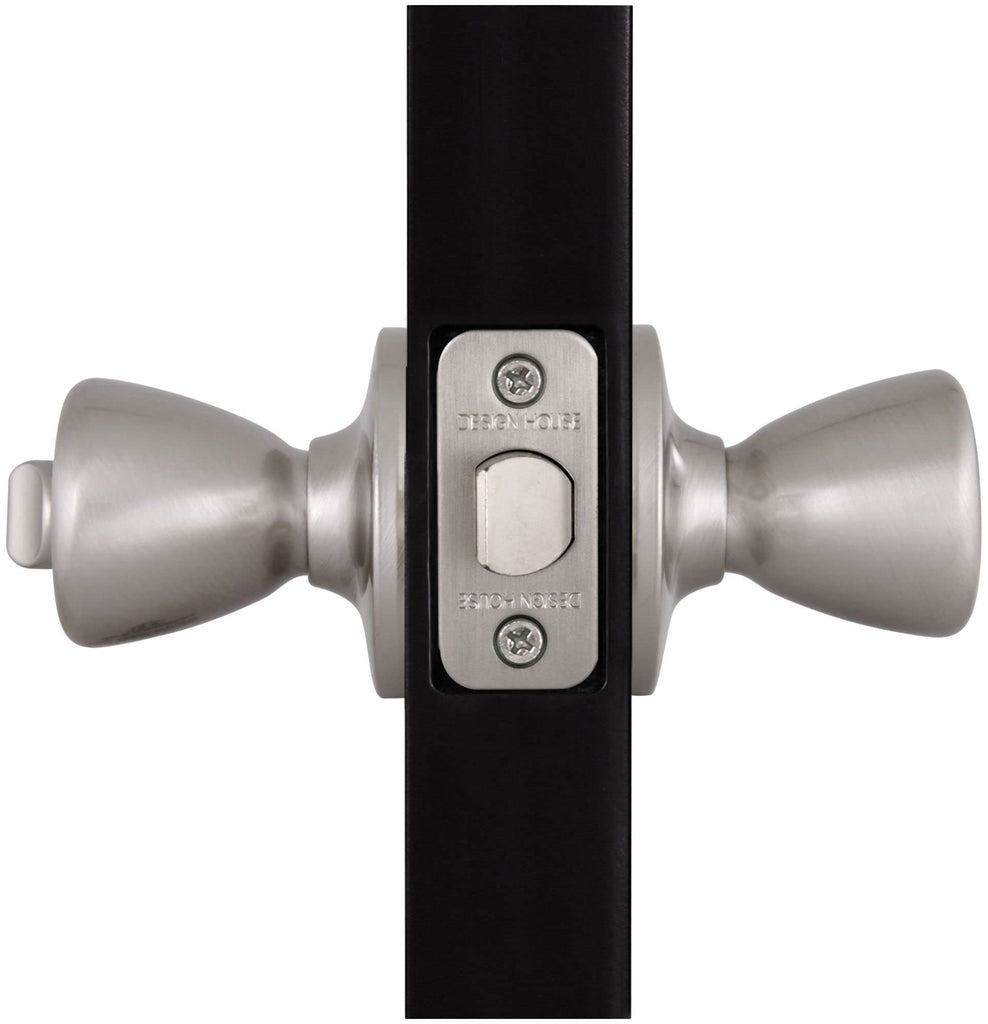 Tulip Privacy Door Knob, Satin Nickel
