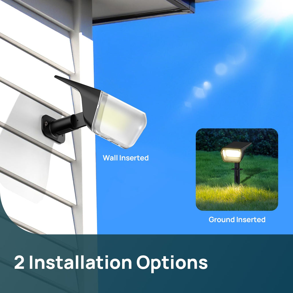 Solar Spot Lights Outdoor Waterproof Floodlight Warm White 6 Pack