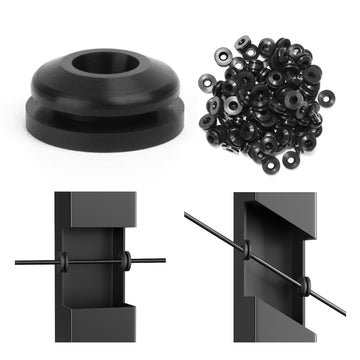 300Pack Black Cable Railing Rubber Grommets for Metal Post CB28