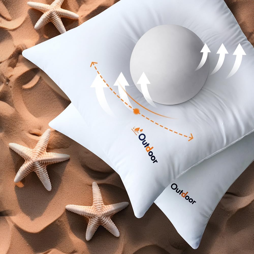 12x20 Inch Outdoor Waterproof Throw Pillow Inserts - Set of 2