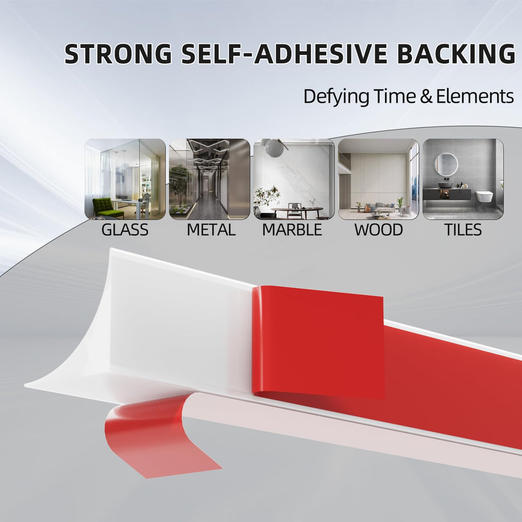 Flexible Quarter Round Molding Trim Peel and Stick 118Inch White