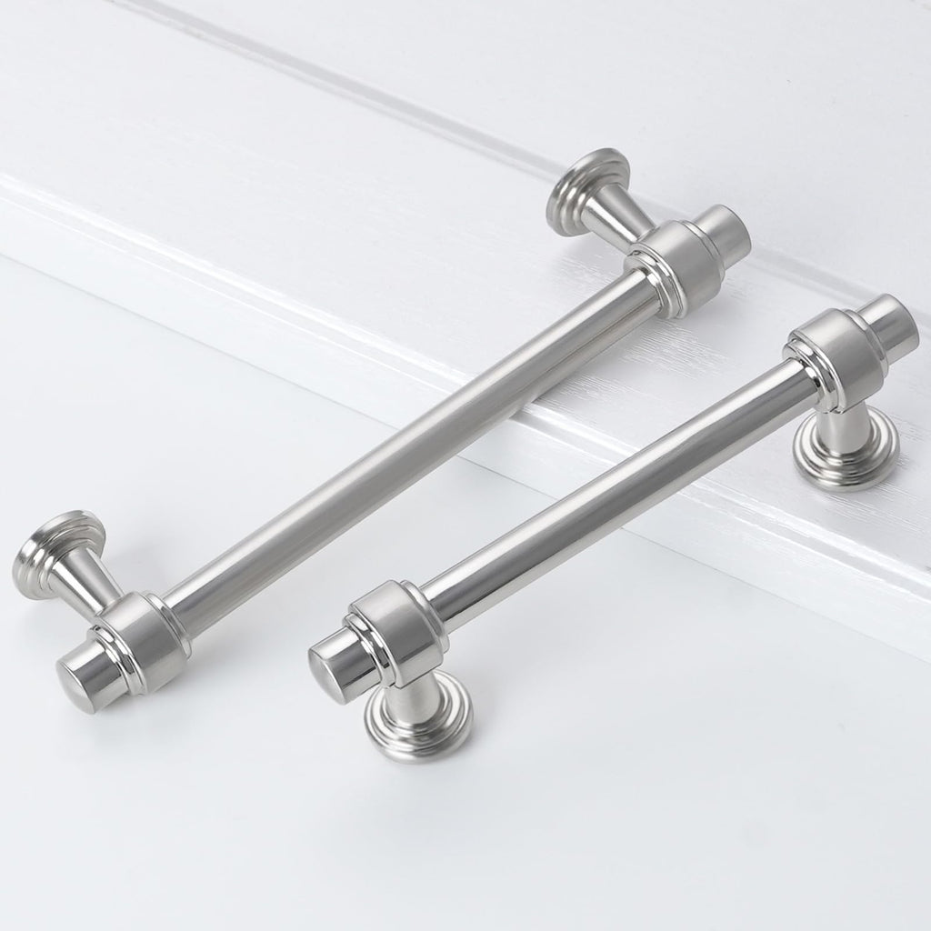 10 Pack 10 inch(254mm) Brushed Satin Nickel Kitchen Cabinet Handles Cabinet Pulls Sliver Drawer Pulls Kitchen Cabinet