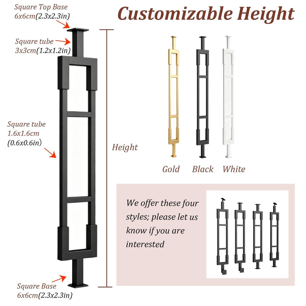 Indoor Stair to Ceiling Railing Kits, Strong Baluster Posts