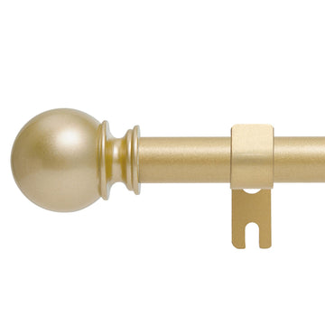Gold Curtain Rods for Windows 48 to 84, 5/8'' Heavy Duty Metal Curtain Rod