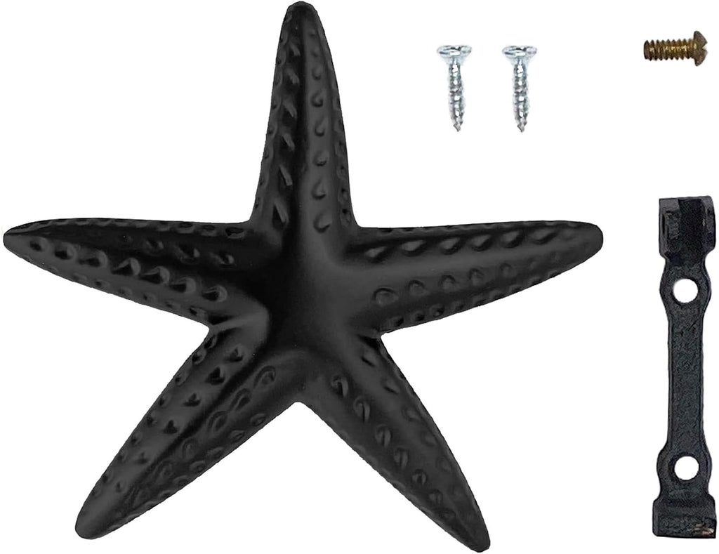 Starfish Door Knocker - Matte Black (Standard Size)