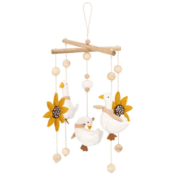 Goose Nursery Ceiling Hanging, Charlie Farmhouse Baby Mobile for Crib, Mobile with Geese and Sunflowers, Gender