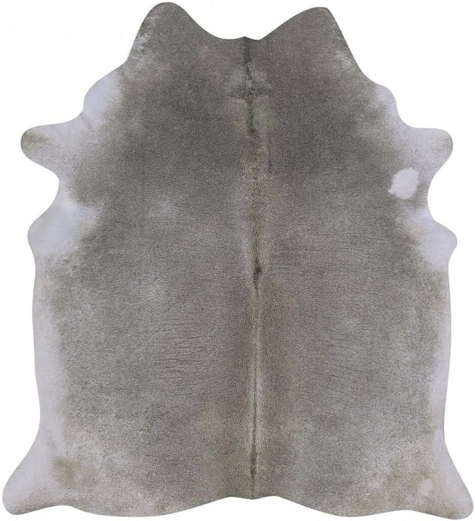 100% Genuine Brazilian Cowhide Rug - Grey - Luxury Cowskin Leather Area Rug Décor 7 x 6 feet