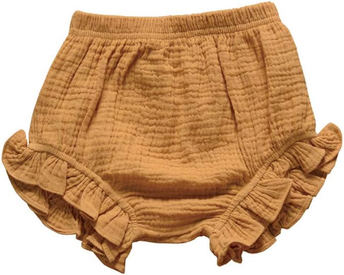 3PC Shorts Set Newborn Baby Girls Boys Pants Cotton Linen Blend Cute Floral Bloomers Triangle Shorts