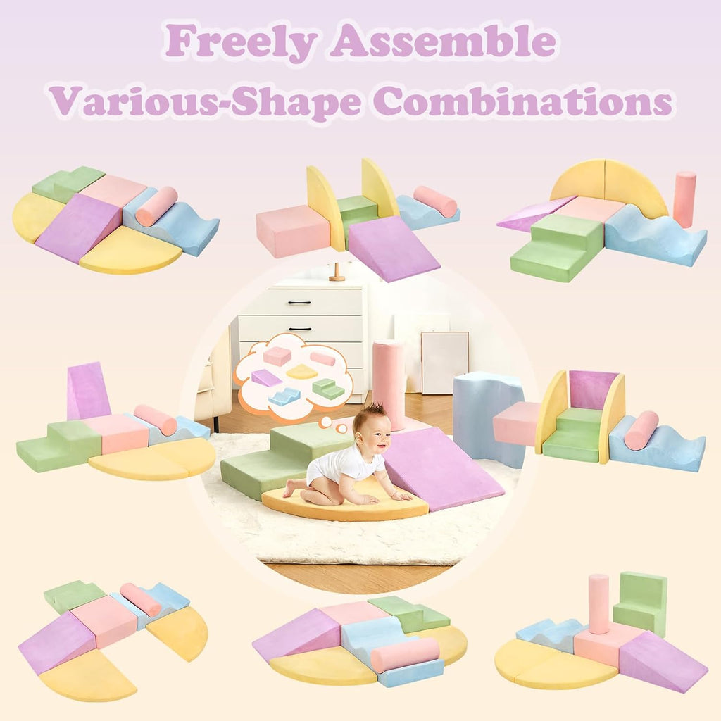 Climbing Toys for Toddlers, Toddler Climbing Toys Indoor, Piece Soft Foam Climbing Blocks Set, Toddler Playtime