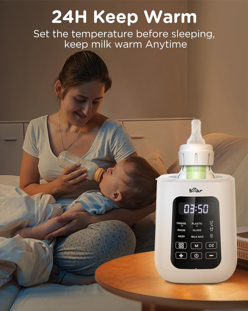 Baby Bottle Warmer, Fast Warming Breast Milk Formula, White
