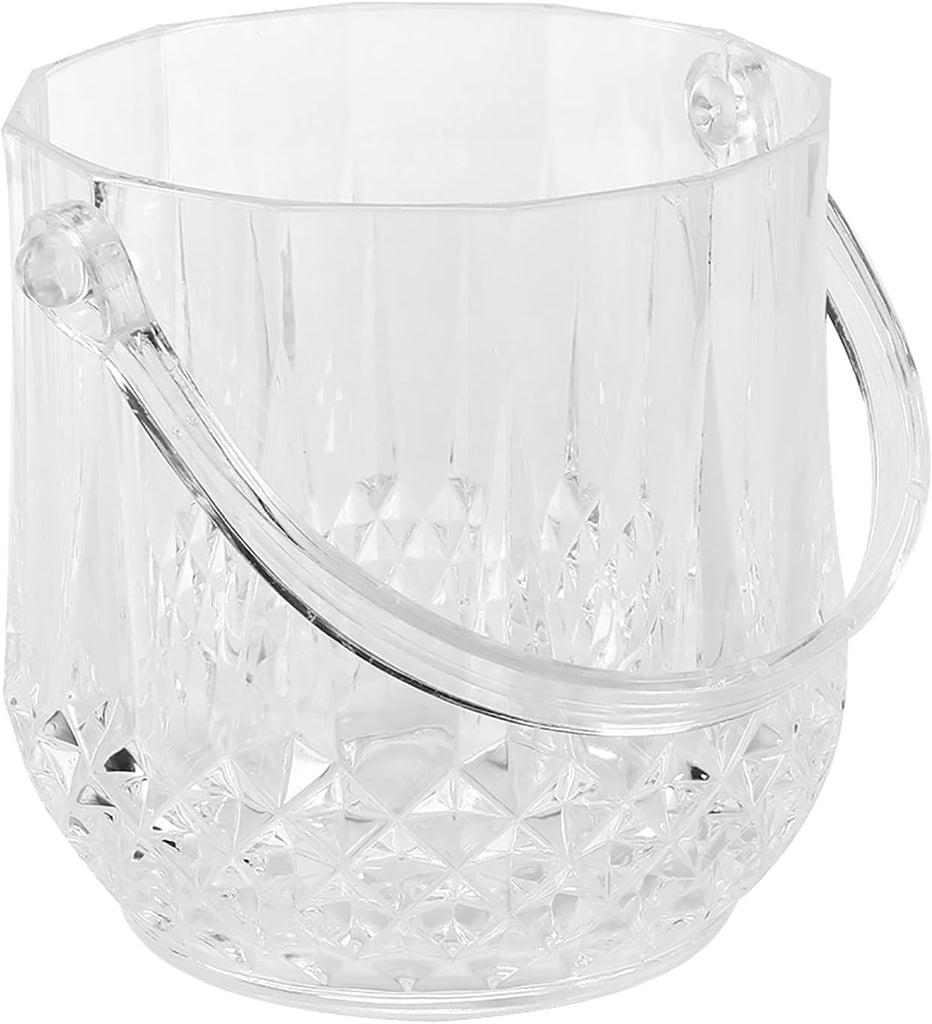 1150ml Acrylic ice Bucket,Crystal binaural Small ice Bucket, Clear Beverage Cocktail bar with Handle for KTV Bar