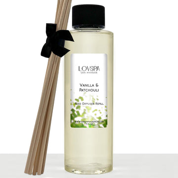 Vanilla & Patchouli Diffuser Oil - Luxury Essential Oils for Diffuser Refill & Air Freshener Room Spray - Set of 4