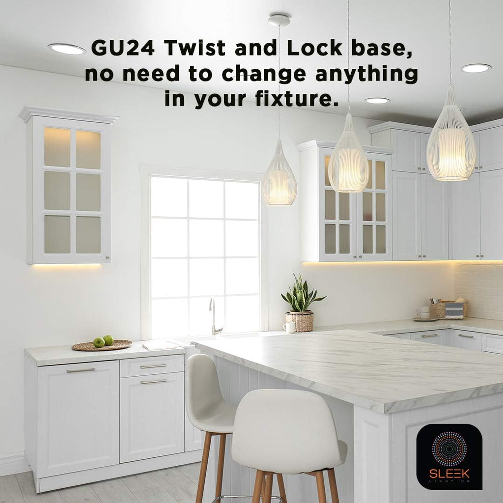 GU24 23W T2 Spiral CFL Light Bulb 5000K Daylight 2-Prong
