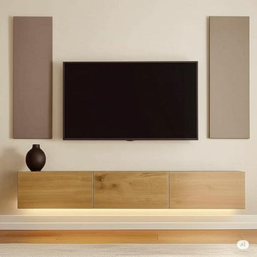 Urban Oasis 65 Inches Luxurious and Durable Floating TV Stand Wall Mounted Entertainment Center with Cable