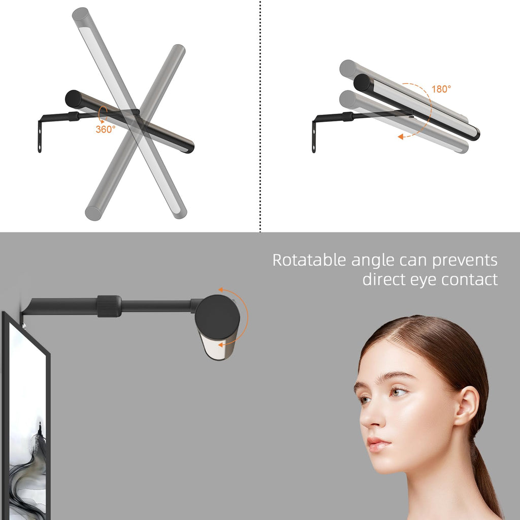 24" Plug in Picture Light 9W Black Art Light with Remote