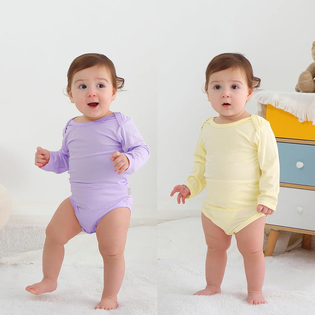 Rayon From Bamboo Baby Long Sleeve Bodysuits Boy Girl Clothes
