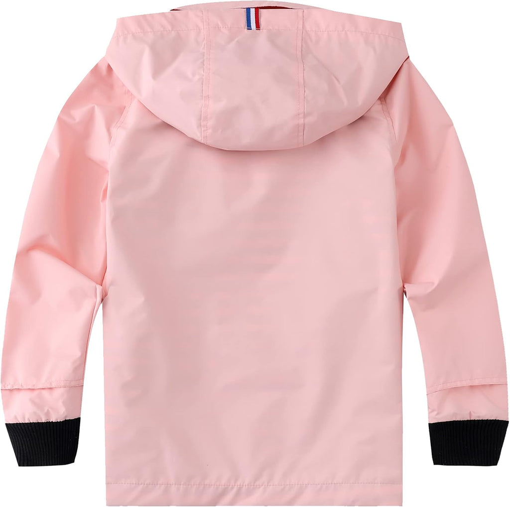 Boys Girls Waterproof Hooded Jackets Cotton Lined Rain Jackets