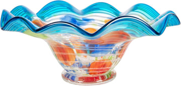 AV21188 Art Glass Vase 6.25" Tall Villa Newport Handcrafted Murano-Style Vase Décor, Living Room, Bed Room, Home