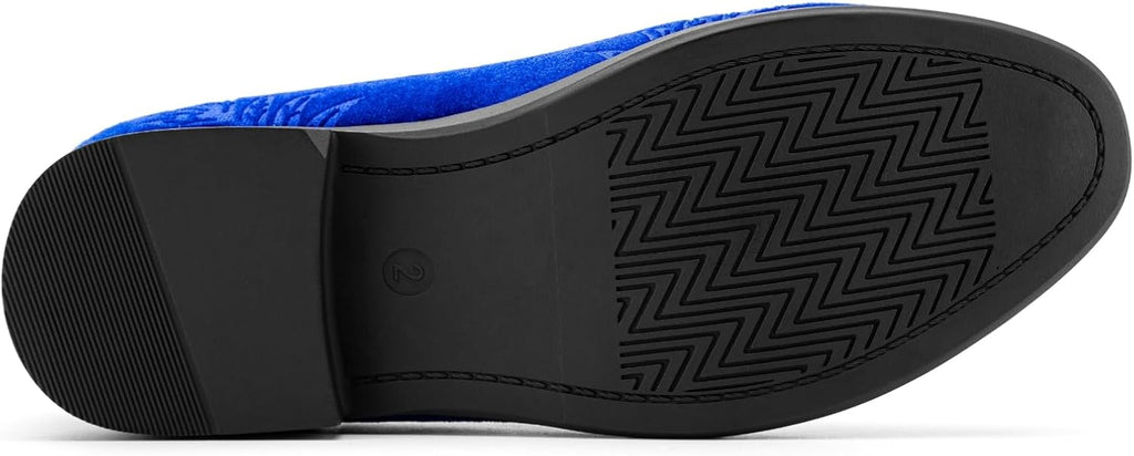 Velvet Boy's Loafers Slip-On Dress Shoes Wedding Formal Tuxedo Shoes for Boys