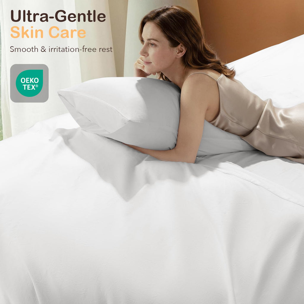 1000 Series 100% Organic Cotton King Sheets, Extra Deep Pocket