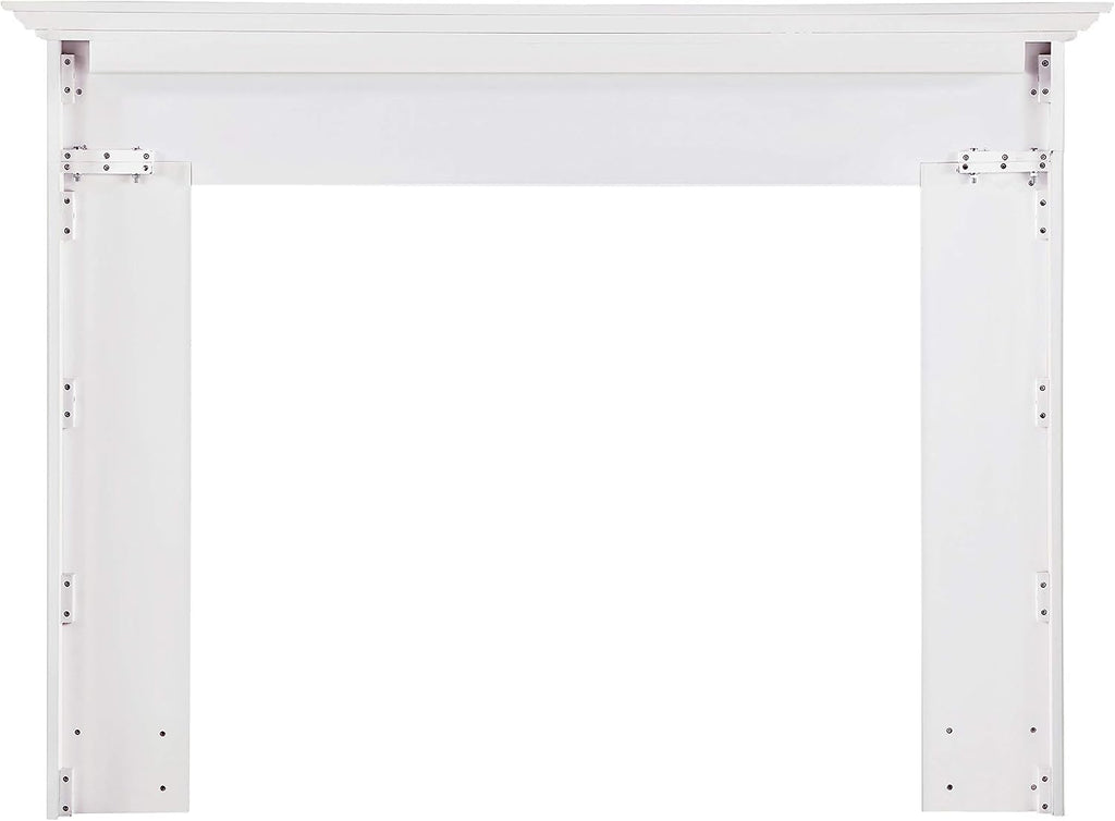 Furniture for Your Fireplace, Premium Grade A MDF Mantel Surround, Crisp White Paint, Interior Opening 48"