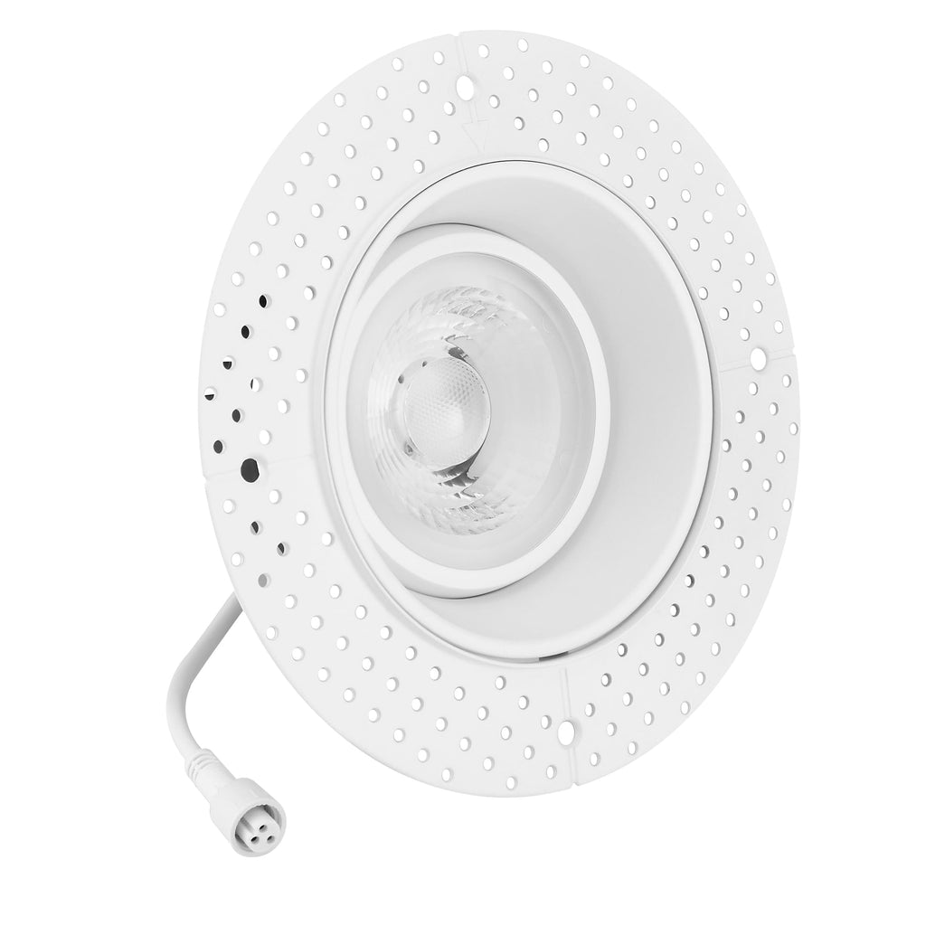 4 in. Slim Trimless LED Eyeball Gimbal Downlight, 950 Lumens 5 CCT