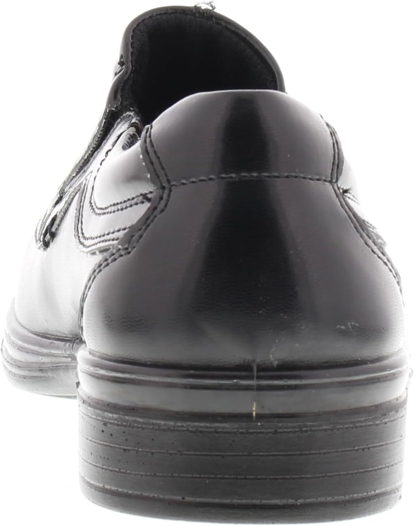 Boys' Wise Slip On Youth Dress Shoes Loafers for Church, Formal, School Uniform / Black