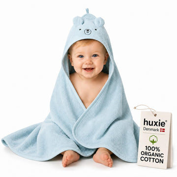 Hooded Baby Bath Towel, 100% Organic Cotton, Super-Soft 32"x32"