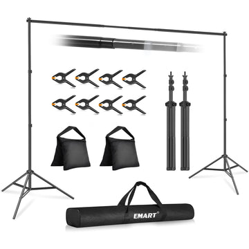 Backdrop Stand 10x7FT Adjustable Back Drop Stand for Party Photoshoot