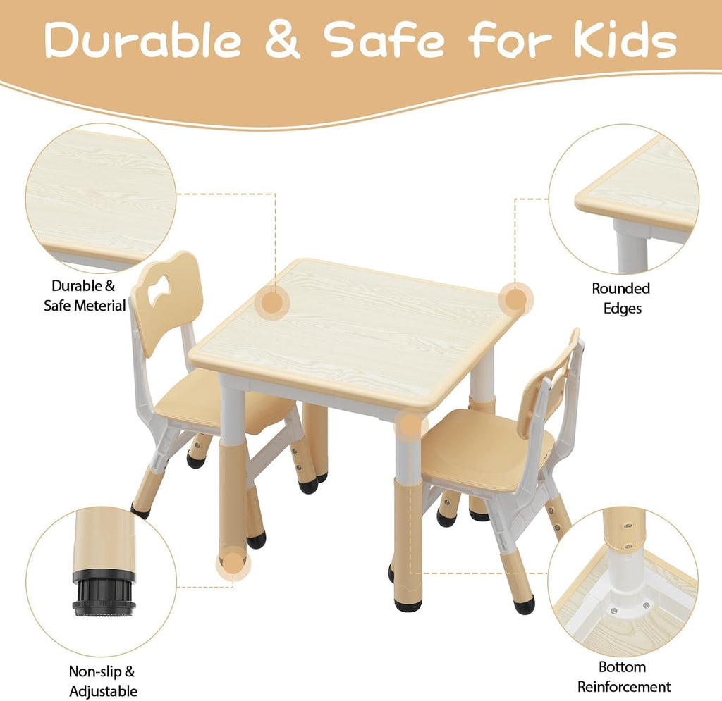 Kids Desk and Chair Set with Storage Hutch