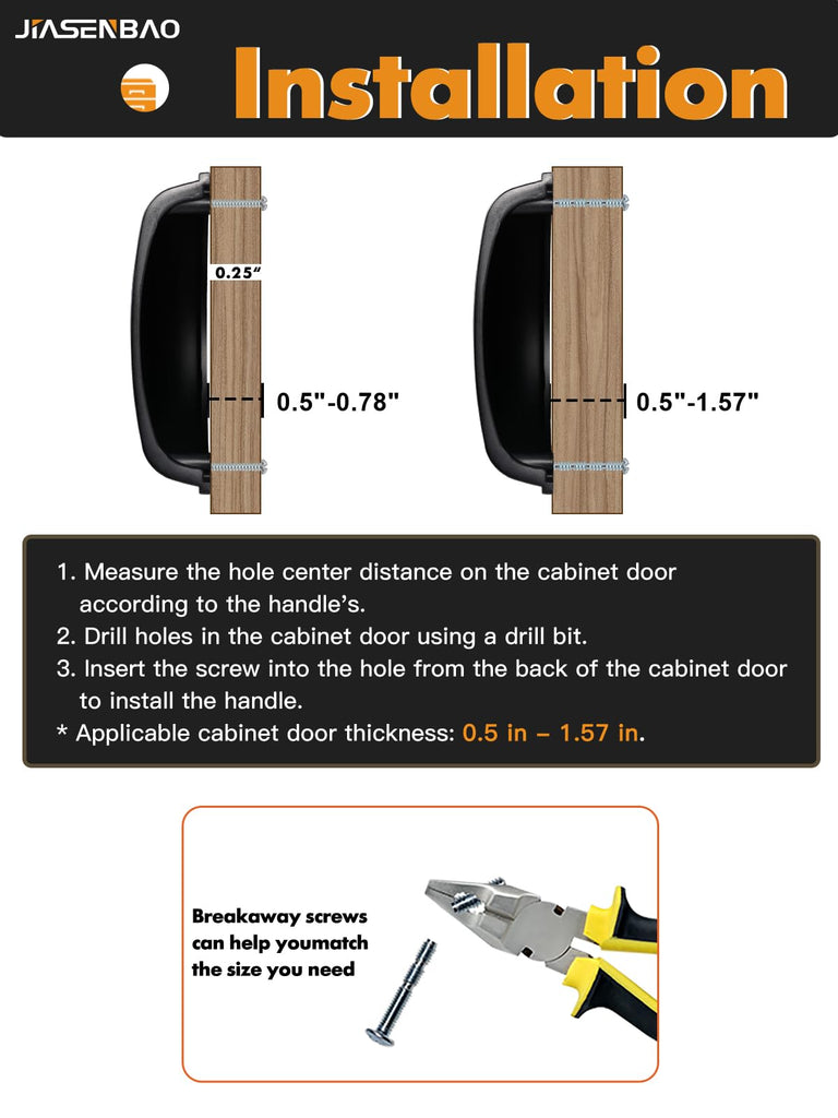 Black Cabinet Cup Pulls 3" Hole Center 5 Pack Matte Drawer Pulls Kitchen Hardware Cabinet Handles Dresser Handles