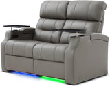 Home Theater Seating Top Grain Leather Loveseat Power Recliner Reclining Chair Zero Gravity Sofa Electric Gaming