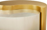 Modern Contemporary Luxury Ying-Yang, Entryway, Home & Office, Gold & Silver Dual Tone Coffee Table (Coffee Table