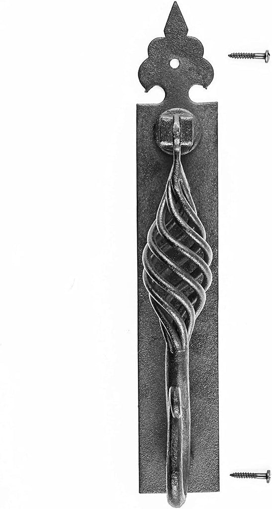 Door Knockers 10 in. Black Cast Iron Birdcage Style Door Knocker with Mounting Hardware