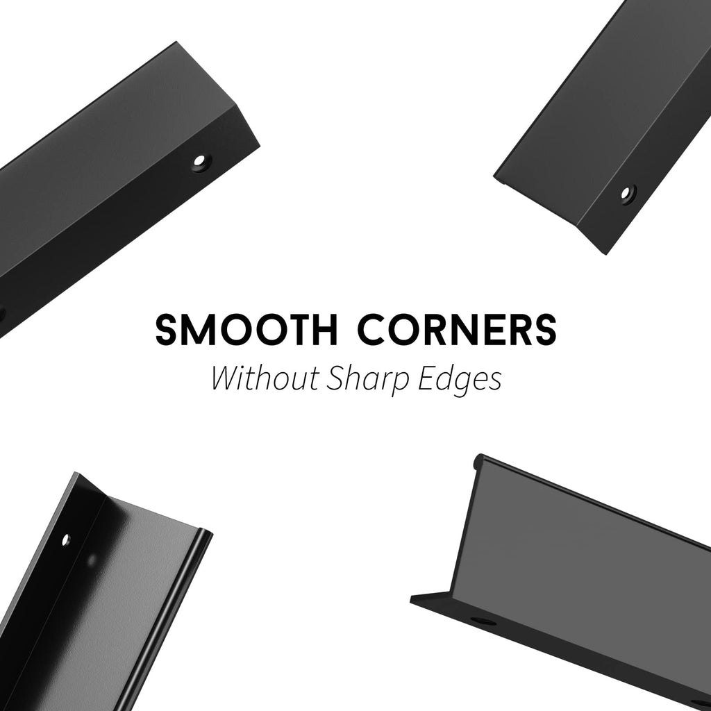 5 Pack 3in Black Finger Edge Pulls Handles