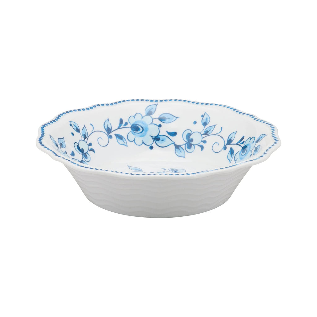 12 Piece Blue and White Floral Melamine Dinnerware Sets, Outdoor Dishes Set, Plates and Bowls Sets, Service for 4