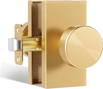 Satin Brass Gold Door Knobs Passage Door Knobs Interior