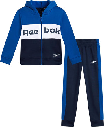 Toddler Boys Fleece Full-Zip Hoodie & Jogger Set for School & Play