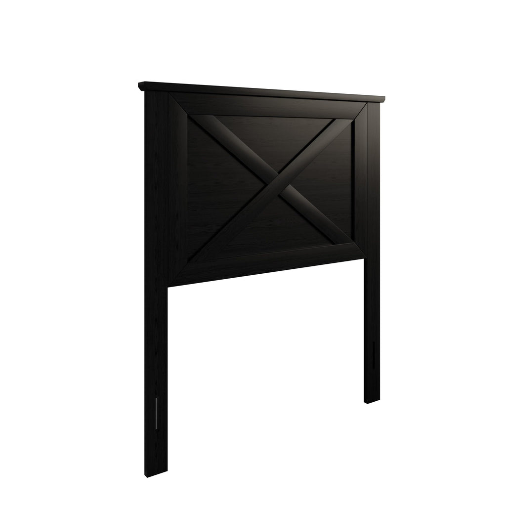 Raleigh X-Design Wood Headboard, Black