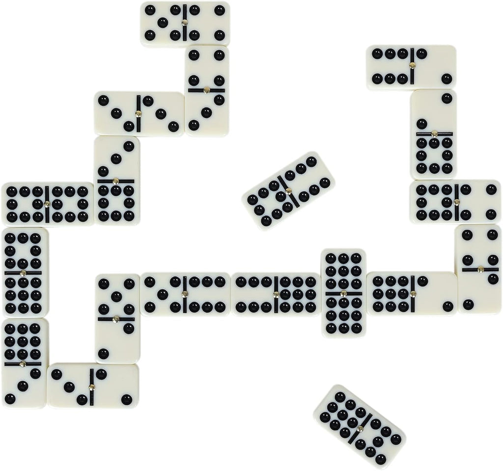 Portable Professional Double 9 Dominos Set for Adults with Storage Box - 55 Tiles Dominoes Set for Holiday Travel