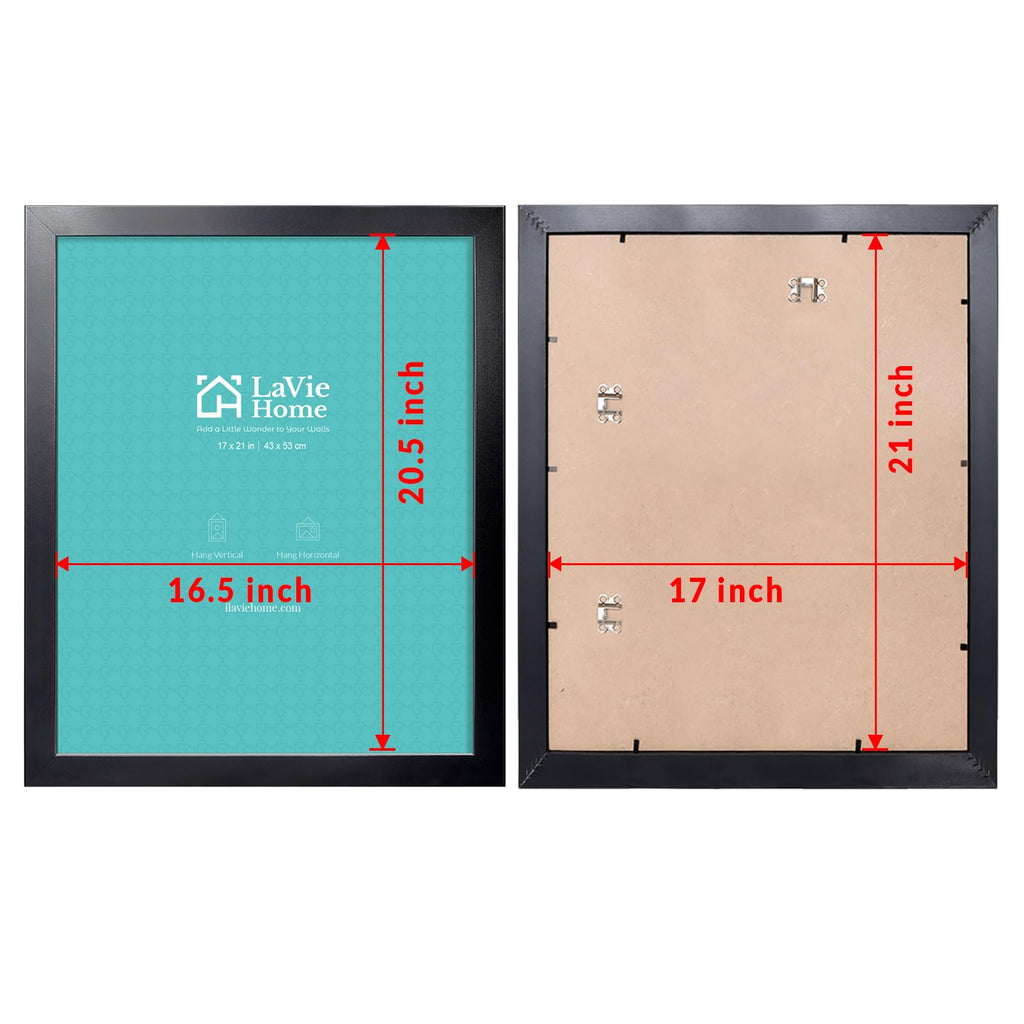 17 x 21 Picture Frame, 21x17 Poster Frame with High Definition Plexiglass, Horizontal or Vertical Wall Gallery 17 x